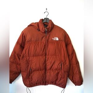 The North Face Vintage Retro Burn Orange NUPTSE 700 Down Puffer Jacket Men’s XL